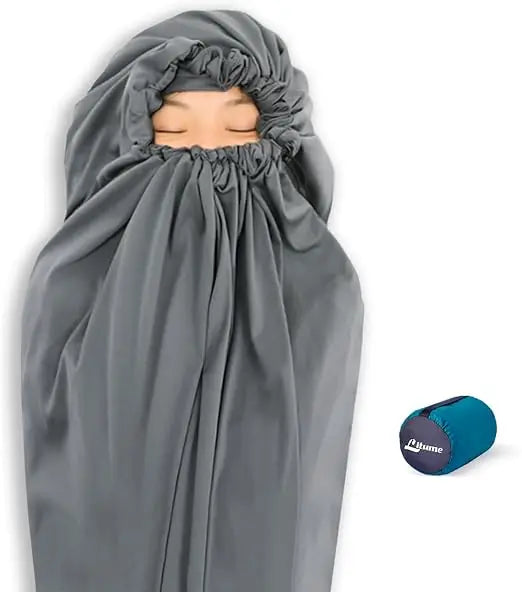 Thermolite All Season Sleeping Bag Liner Add Up to 22°F / 12°C, Mummy Sleeping Sack for Backpacking, Camping, Traveling, for Col