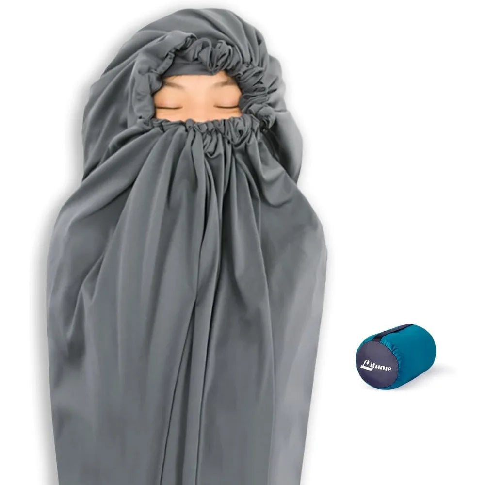 Thermolite All Season Sleeping Bag Liner Add Up to 22°F / 12°C, Mummy Sleeping Sack for Backpacking, Camping, Traveling, for Col