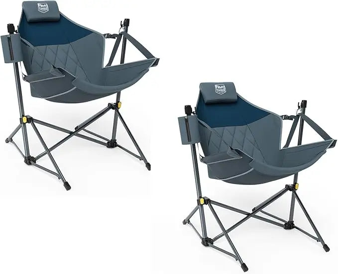 Hammock Camping Chair with Adjustable Backrest, Heavy Duty Folding Hammock Chair Supports 300lbs, Portable Hammock Chair for Ca