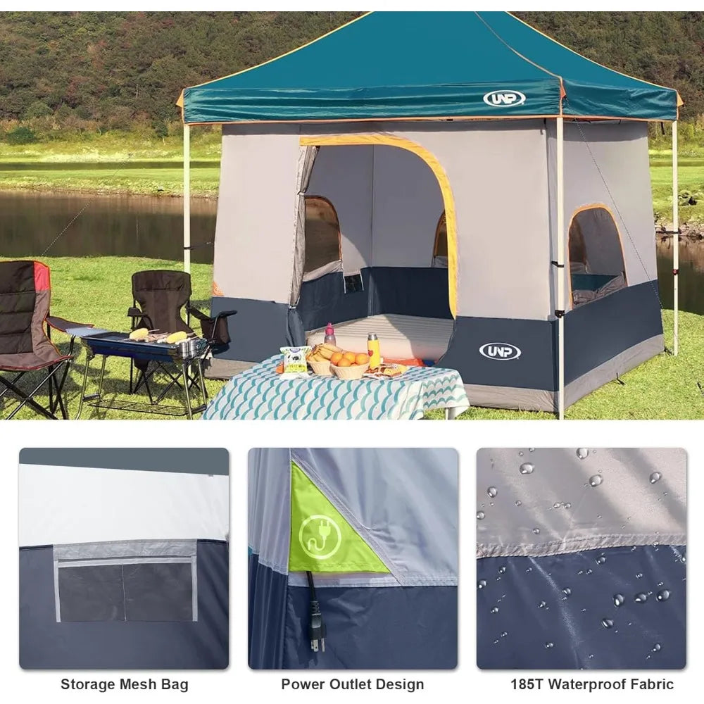 UNP Inner Tent | Side Tents for 10' x 10' Pop Up Canopy Camping Easy Set Up Gazebo (Dark Blue)