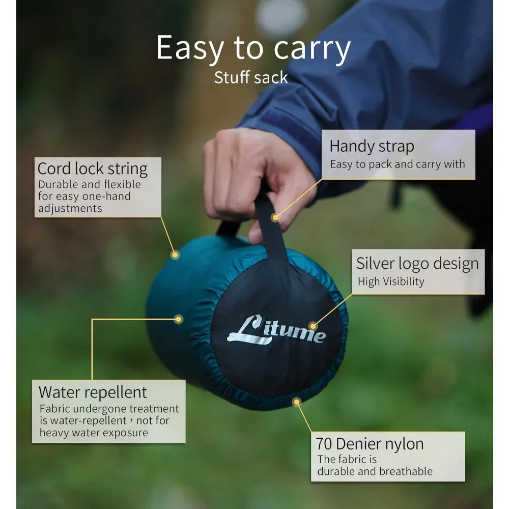 Thermolite All Season Sleeping Bag Liner Add Up to 22°F / 12°C, Mummy Sleeping Sack for Backpacking, Camping, Traveling, for Col