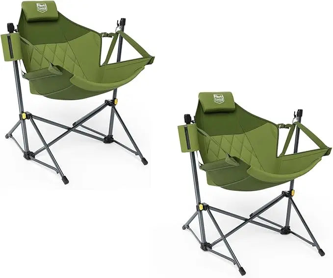 Hammock Camping Chair with Adjustable Backrest, Heavy Duty Folding Hammock Chair Supports 300lbs, Portable Hammock Chair for Ca