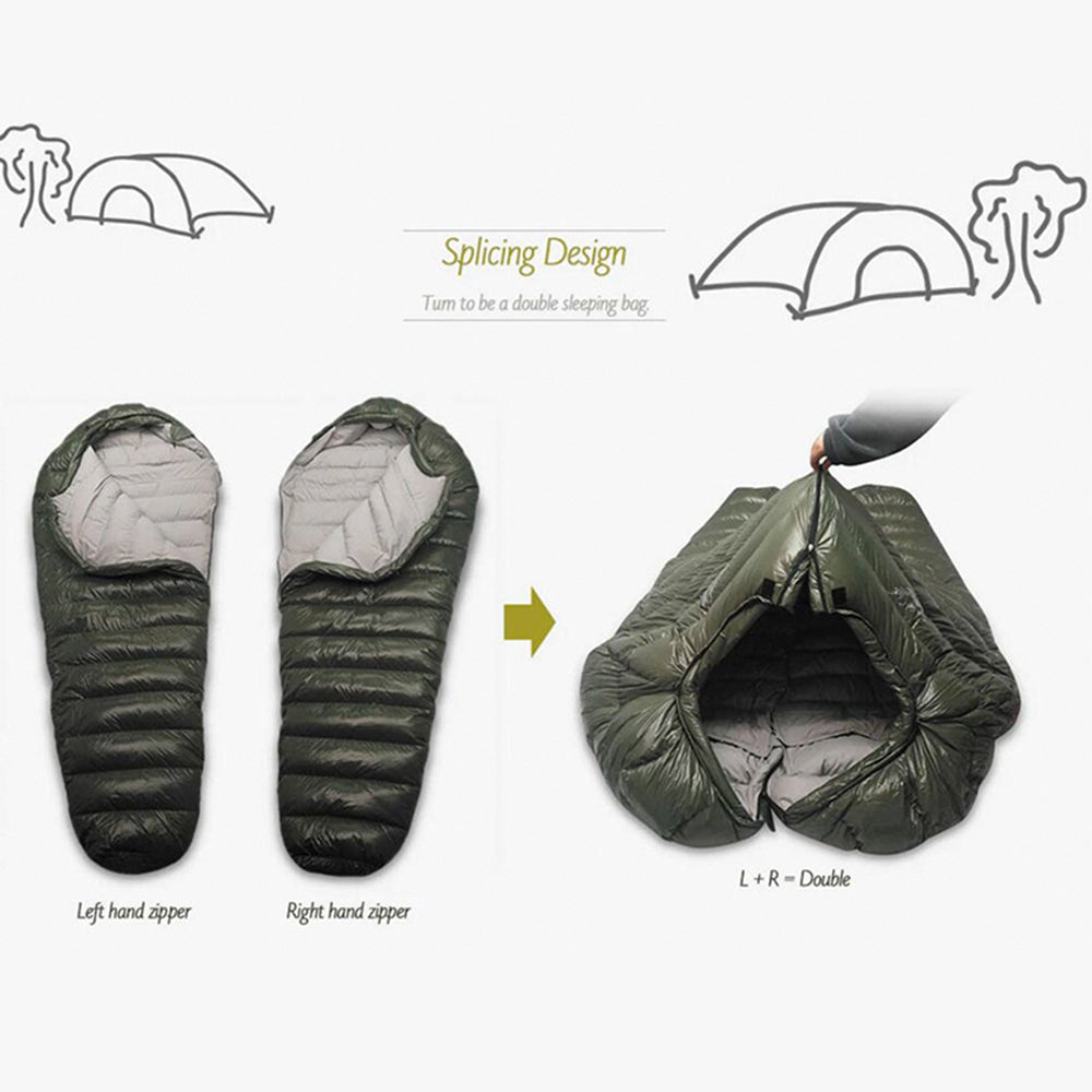 Down Sleeping Bag Winter Camping Sleeping Bag Kamperbox Cold Temperature Winter Sleeping Bag