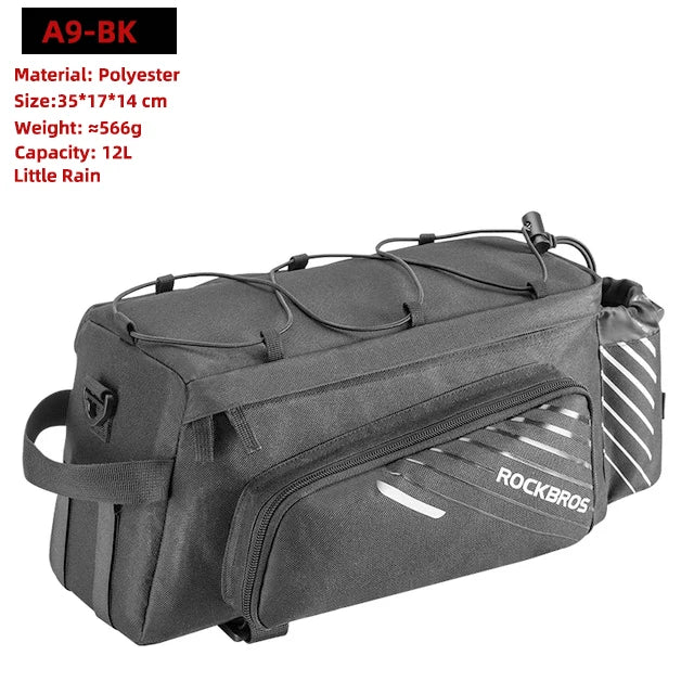 ROCKBROS Bike Panniers Carrier 3 In 1 Bicycle Trunk Bags Waterproof MTB Road Cycling Rear Rack Bag 35L Travel Luggage Cargo Bags