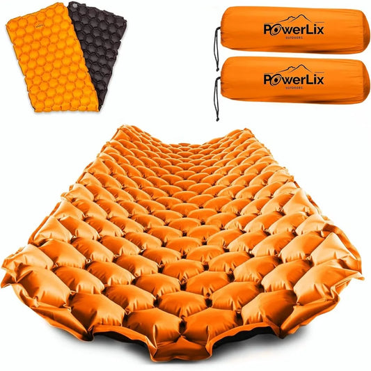 2 Pack Sleeping Pad for Camping, Ultralight Inflatable Sleeping Mat, Compact Lightweight Self Inflating Camping Air Mattress fo