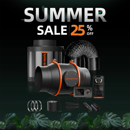2025 Spider Farmer 4Inch/6Inch Inline Fan Combo Ventilation System With GGS Controller for Grow Tent Kits