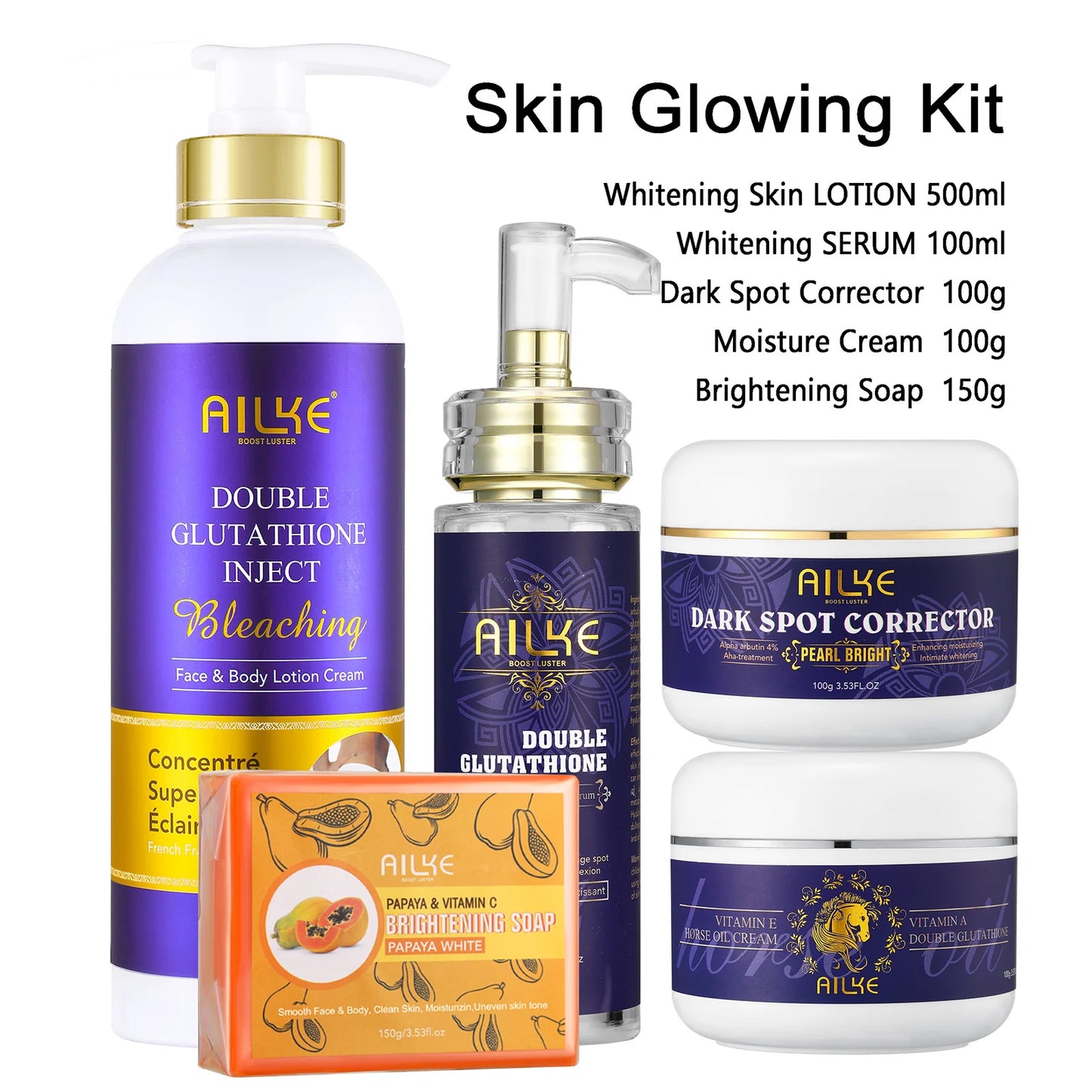 AILKE Reduce Melanin And Pigmentation Body Lotion, 24-Hour Moisturizing And Brightening Skin Tone, Huge Bottle With Pump 500ml