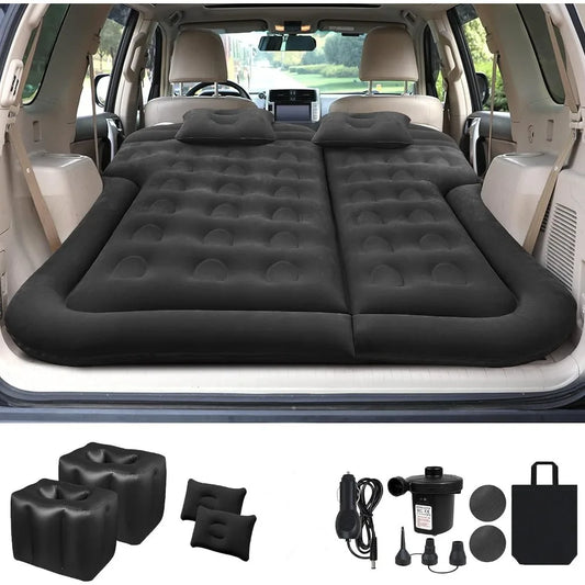 ® SUV Air Mattress Car Camping Travel Bed, Car Air Mattress Back Seat Bed,Thickened Inflatable Mattress with Two Air Pillow, Ful