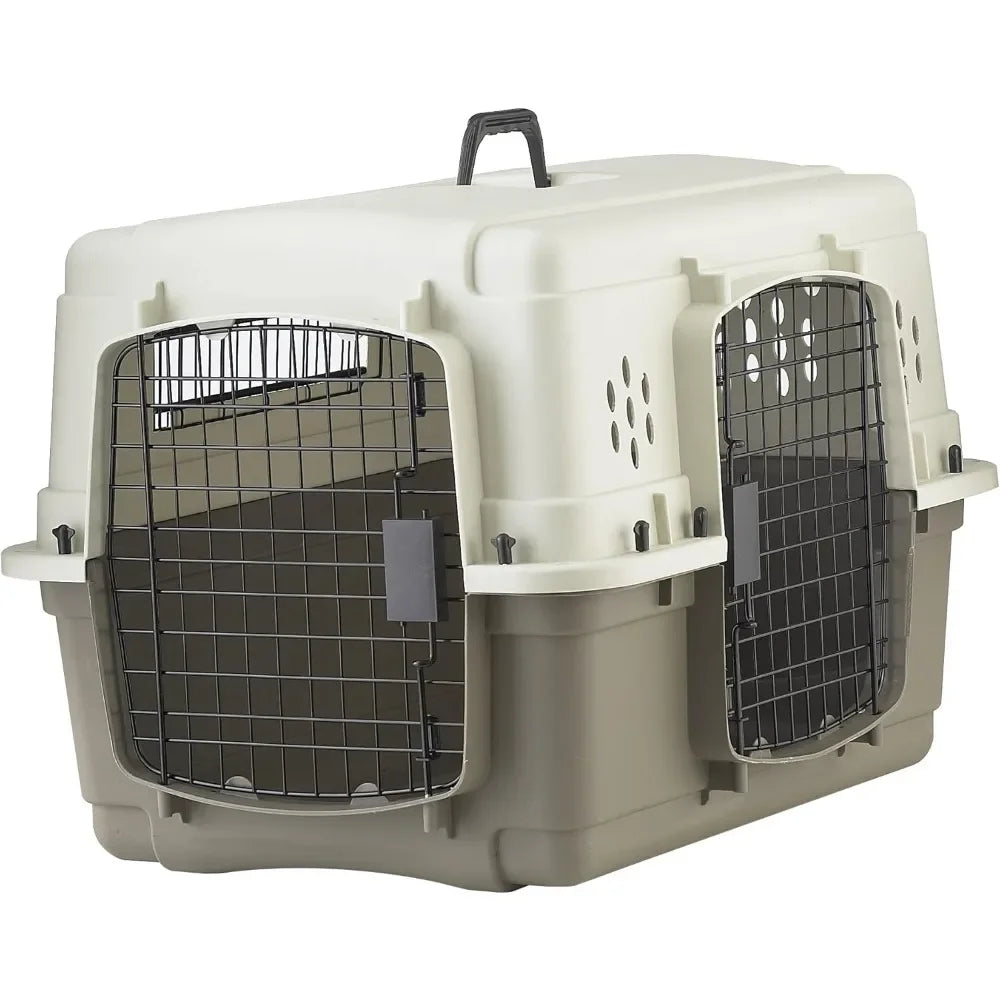 Two Door Dog Crate | Designed for Air Transport | Side Door Dog Kennel | Easy to Clean Pet Crate for Pets Up