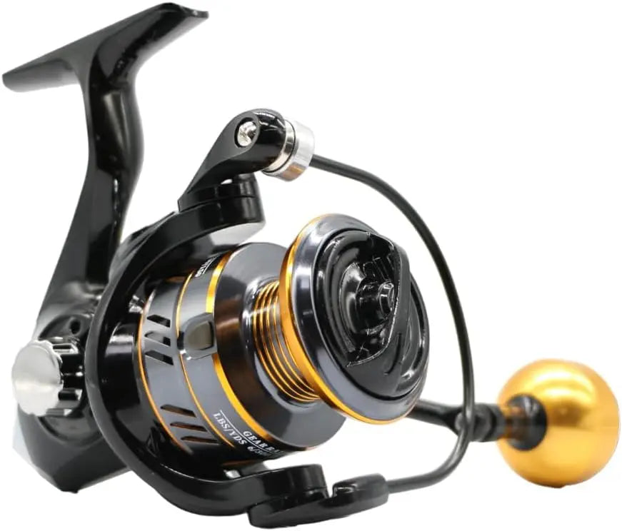 HM Spinning Reel 1000-7000 for Saltwater 5.2 1 Ratio Lightweight 17.6 Lbs Drag Reliable for All Fishing Conditions