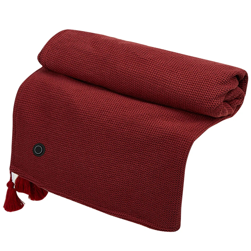 Wearable USB Heated Blanket Shawl 3 Heating Levels Heated Shawl Portable Body Warmer Blanket for Home Office