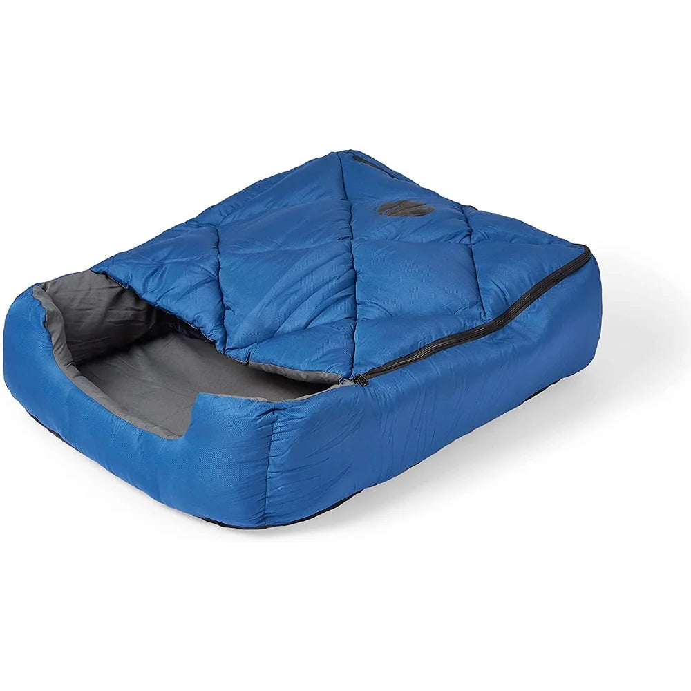Zippered Pet Sleeping Bag Lightweight Travel Bed Small Large Dogs Cats Ideal Camping Hiking and Backpacking