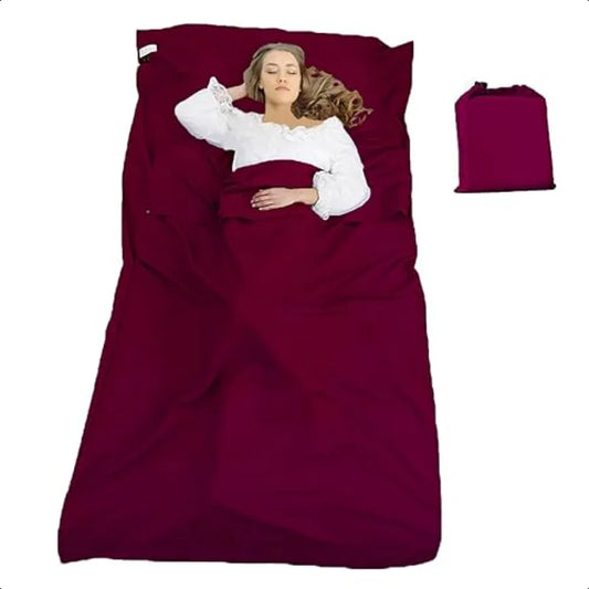 Sleeping Bag Liner Portable Travel Sleeping Sack Sheets Lightweight and Compact Camping Sheets for Adults Comfortable Liners fo