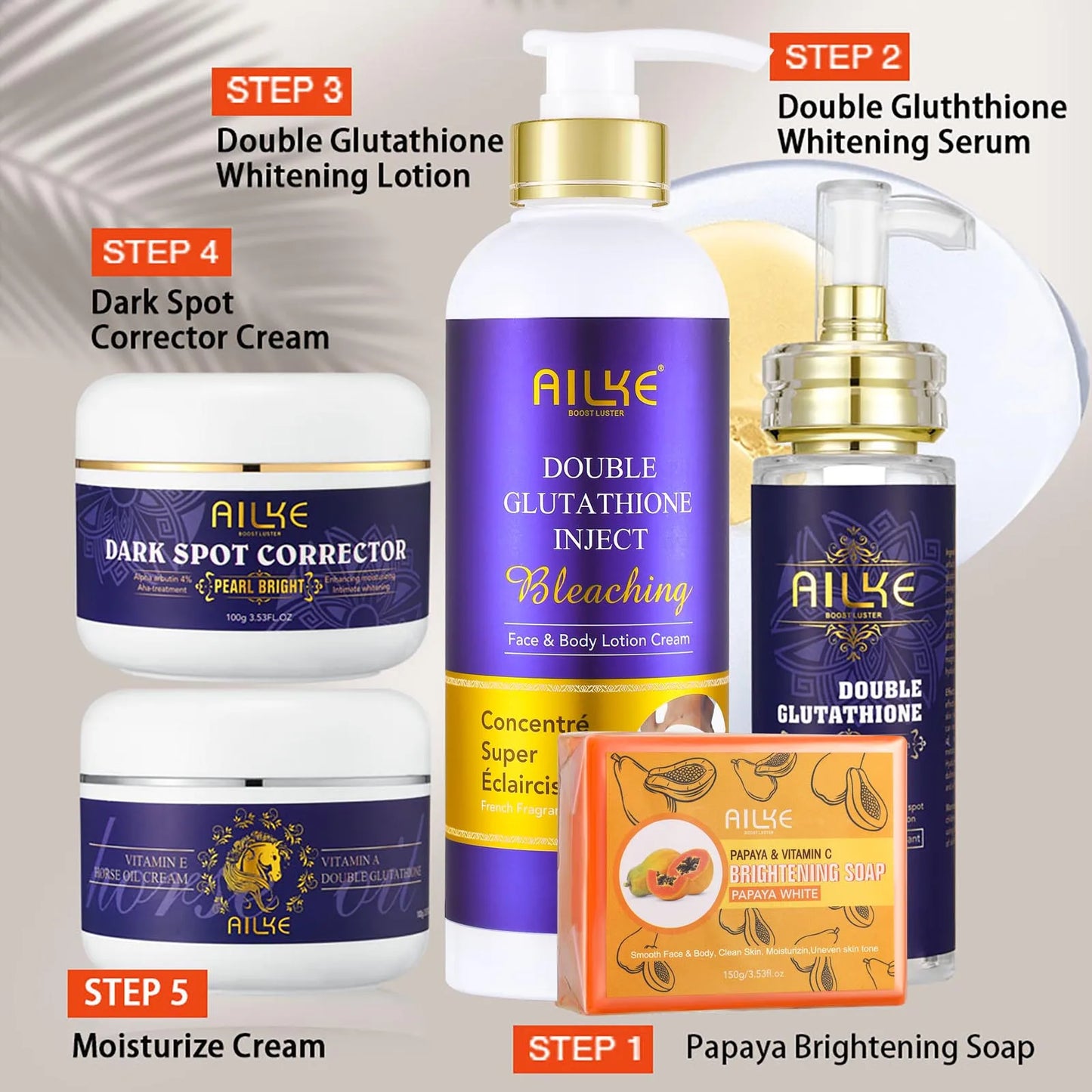 AILKE Reduce Melanin And Pigmentation Body Lotion, 24-Hour Moisturizing And Brightening Skin Tone, Huge Bottle With Pump 500ml