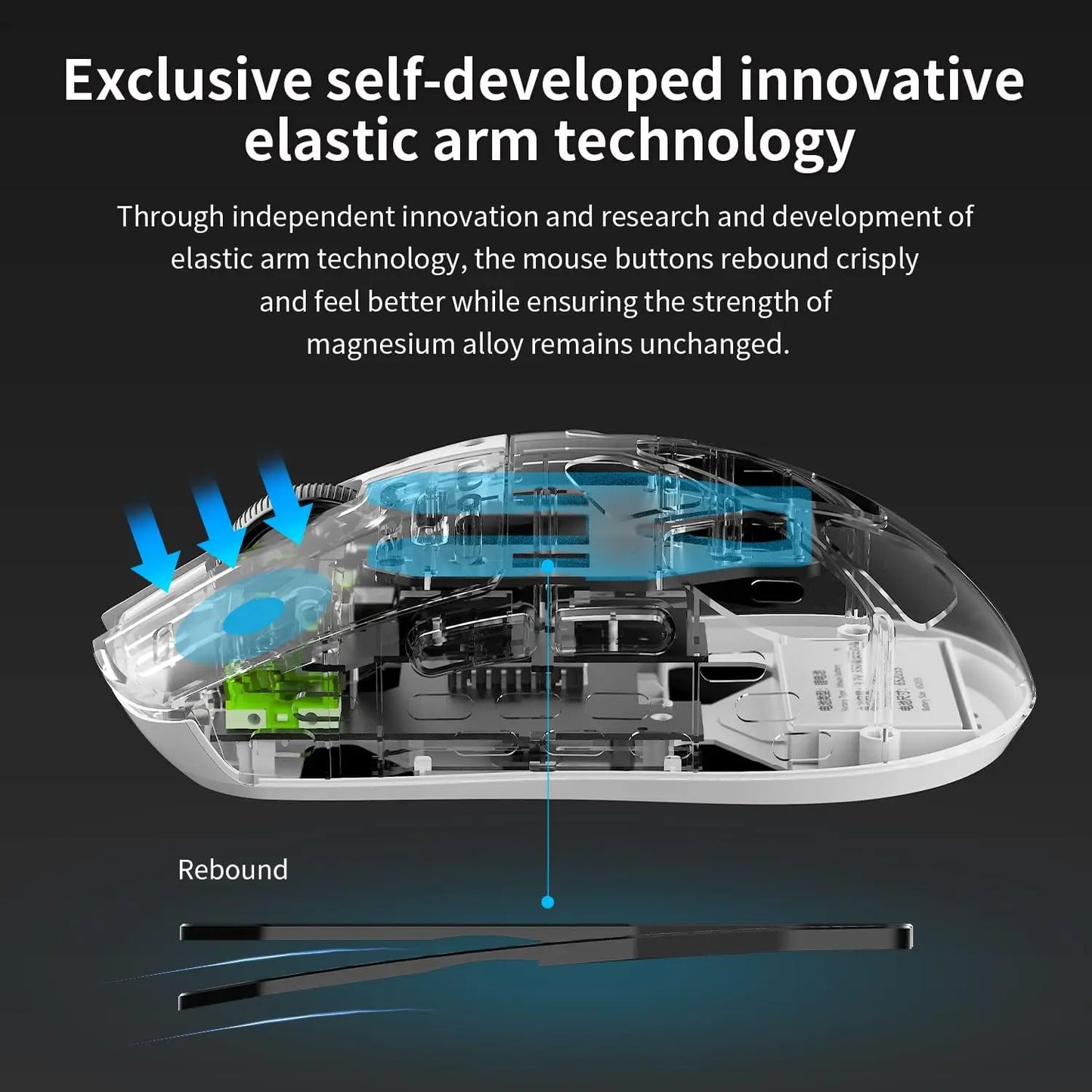 AJAZZAM3 Magnesium Alloy Mouse Lightweight Version PAW3950 Gaming Mouse Wireless Three Modes Black Mythology Transmission