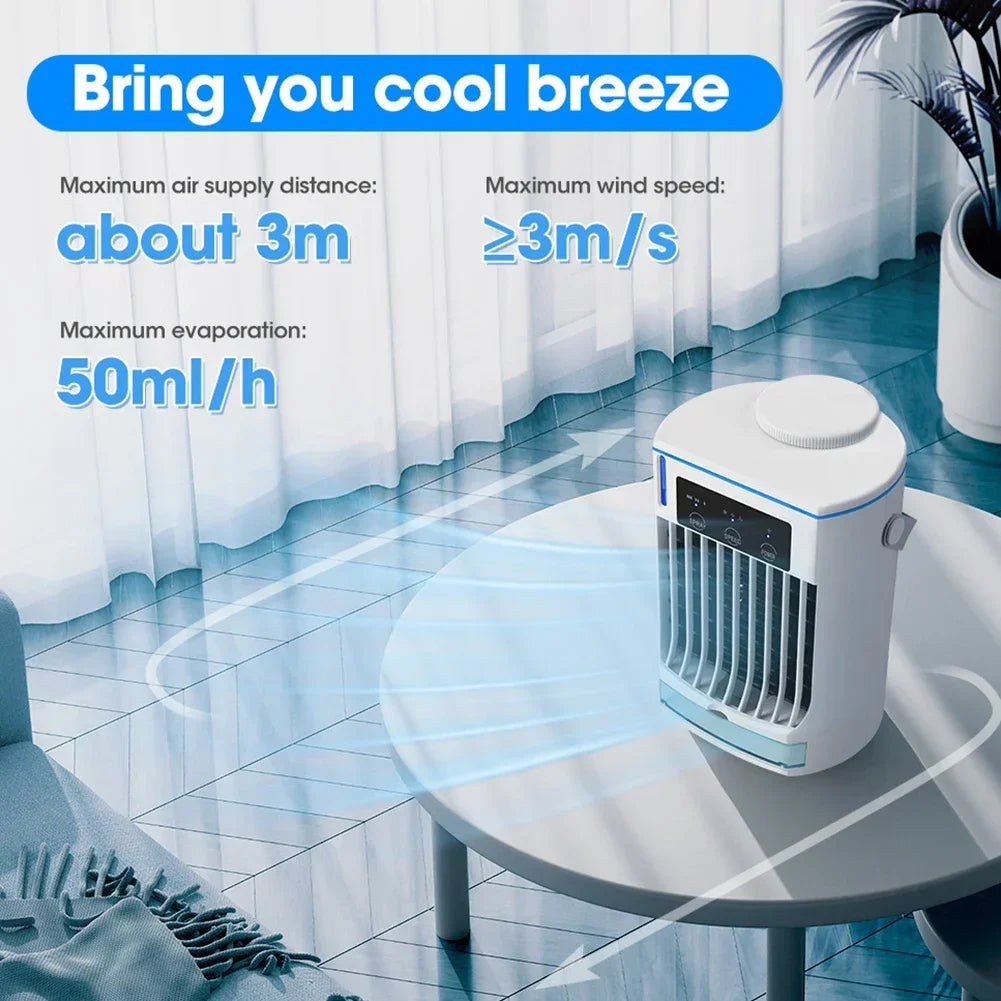 Misting Fan Portable Air Cooler Humidifier with 500mL Water Tank Quite Mist Water Spray Fan for Home Room Camping Car Office