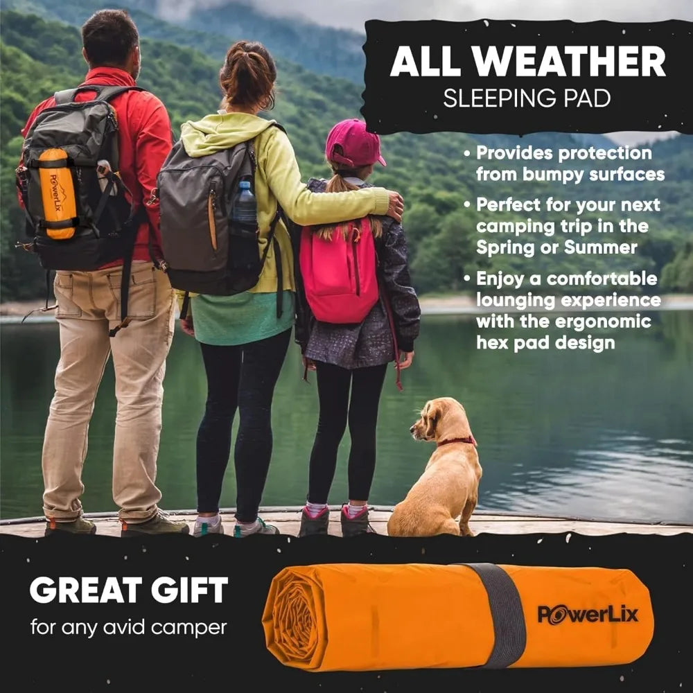 2 Pack Sleeping Pad for Camping, Ultralight Inflatable Sleeping Mat, Compact Lightweight Self Inflating Camping Air Mattress fo