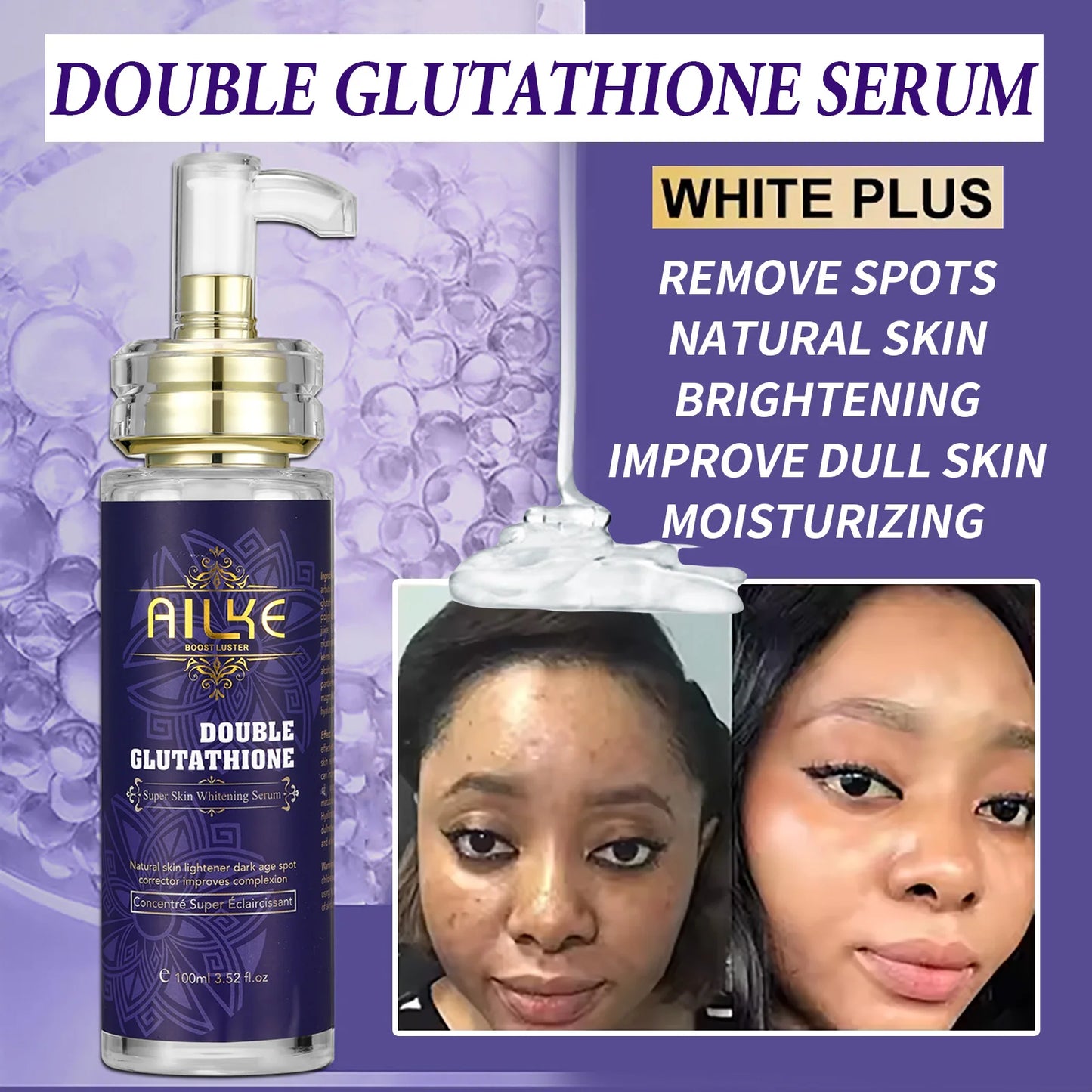 AILKE Reduce Melanin And Pigmentation Body Lotion, 24-Hour Moisturizing And Brightening Skin Tone, Huge Bottle With Pump 500ml