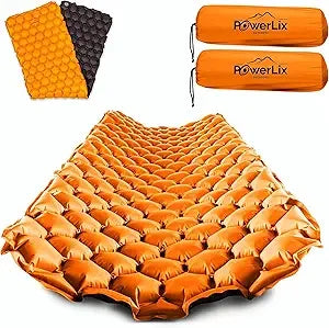 2 Pack Sleeping Pad for Camping, Ultralight Inflatable Sleeping Mat, Compact Lightweight Self Inflating Camping Air Mattress fo