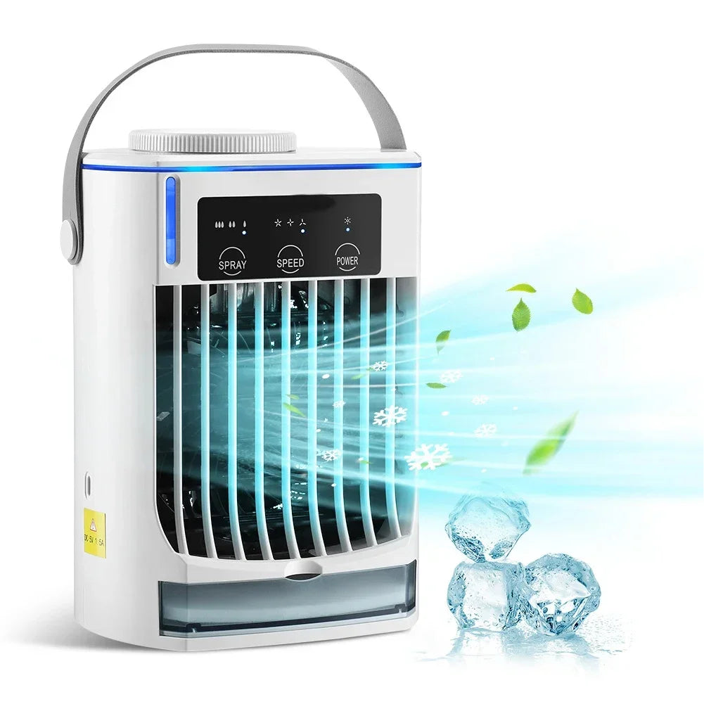 Misting Fan Portable Air Cooler Humidifier with 500mL Water Tank Quite Mist Water Spray Fan for Home Room Camping Car Office