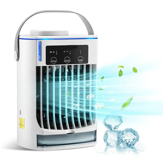 Misting Fan Portable Air Cooler Humidifier with 500mL Water Tank Quite Mist Water Spray Fan for Home Room Camping Car Office