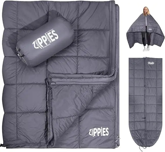 3M Thinsulate Insulation Puffy Camping Blanket for Cold Weather, Queen Size Warm Camping Quilt with Zipper, Waterproof Outdoor S
