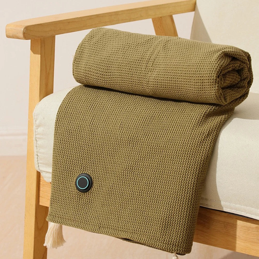 Wearable USB Heated Blanket Shawl 3 Heating Levels Heated Shawl Portable Body Warmer Blanket for Home Office