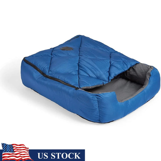 Zippered Pet Sleeping Bag Lightweight Travel Bed Small Large Dogs Cats Ideal Camping Hiking and Backpacking