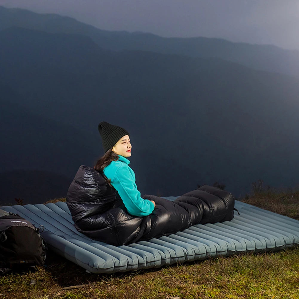 Mummy Sleeping Bag White Duck Down Camping Sleep Sack Waterproof Portable Sleeping Bag for Adults Cold Weather